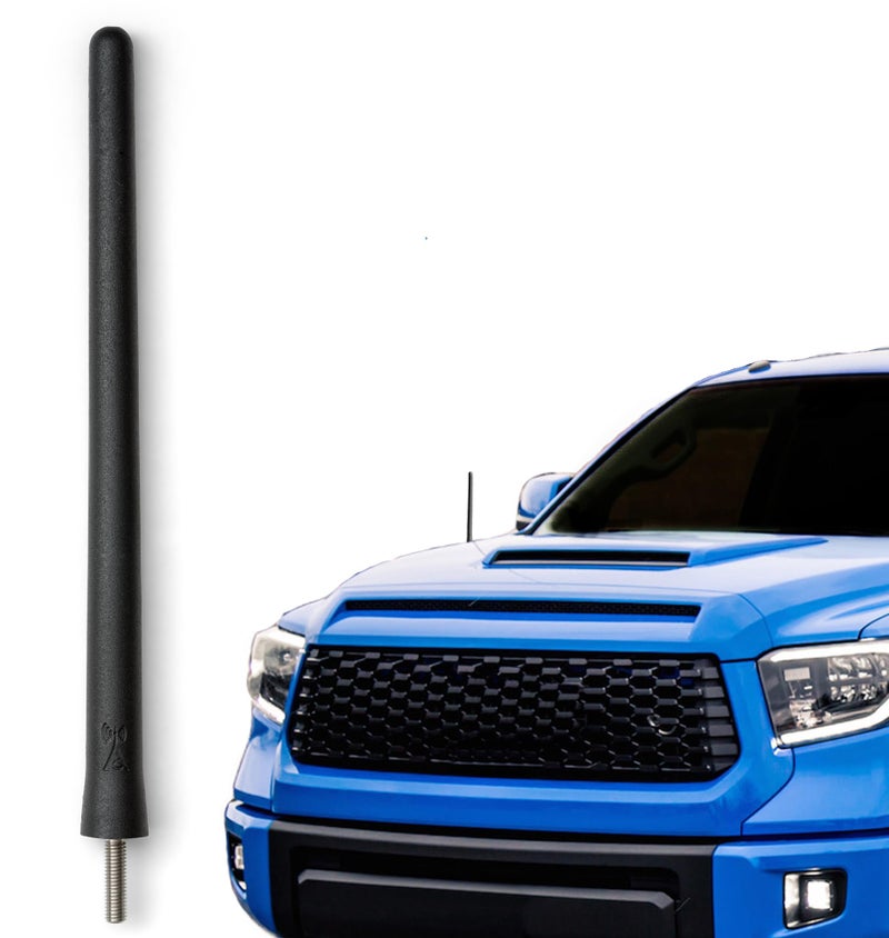 AntennaMastsRus Short Rubber Antenna fits Toyota Tundra (2000-2020) - USA Stainless Steel Threading - The Original 6 3/4 Inch Accessories - Car Wash Proof - Internal Copper Coil - Image 1